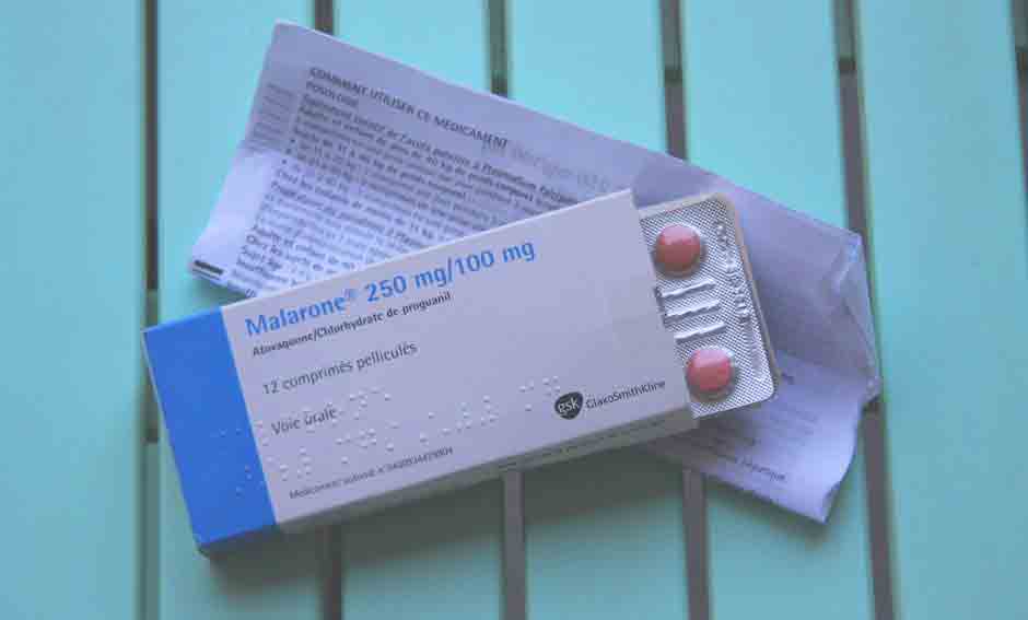malarone et autres antipaludéens pour être prudent